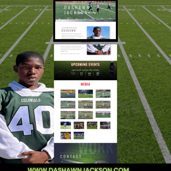 fullpage screenshot of dashawn Jacksons website